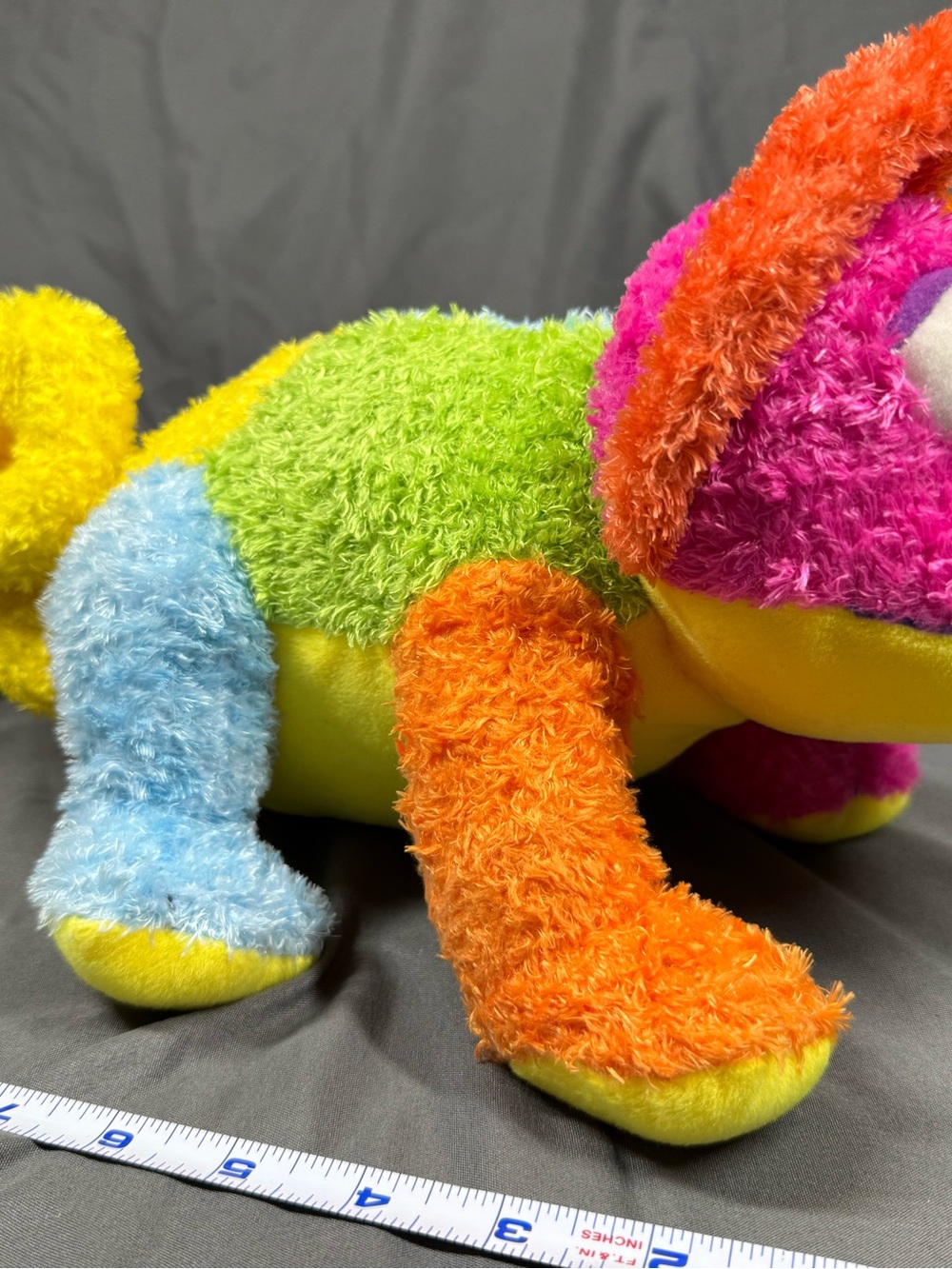 Multicolor Patchwork Chameleon Stuffed Animal